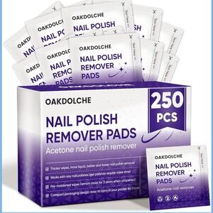 Oakdolche Nail Polish Remover Pads - 250 PCS